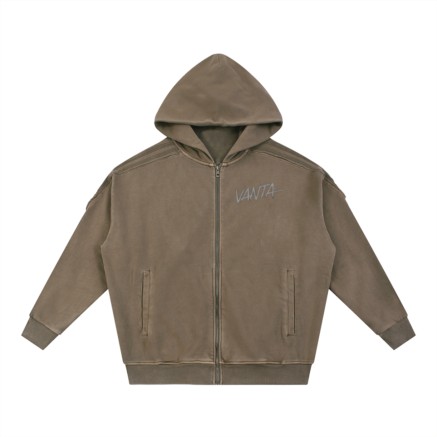 Vanta Snow Washed Zip Hoodie
